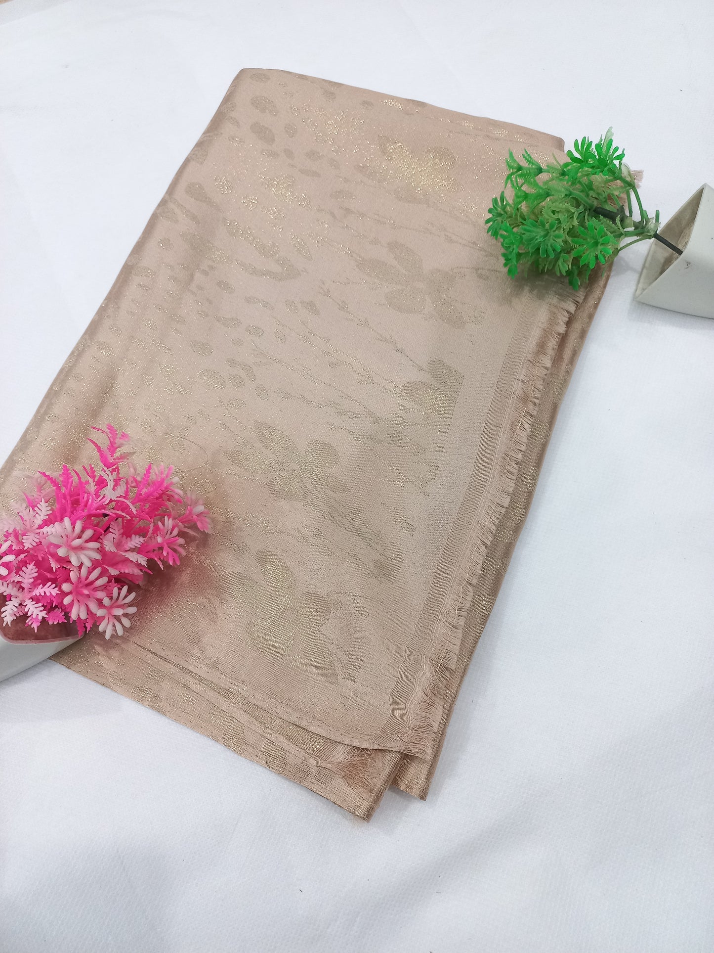 PREMIUM BANARSI SILK HIJAB - GOLDEN