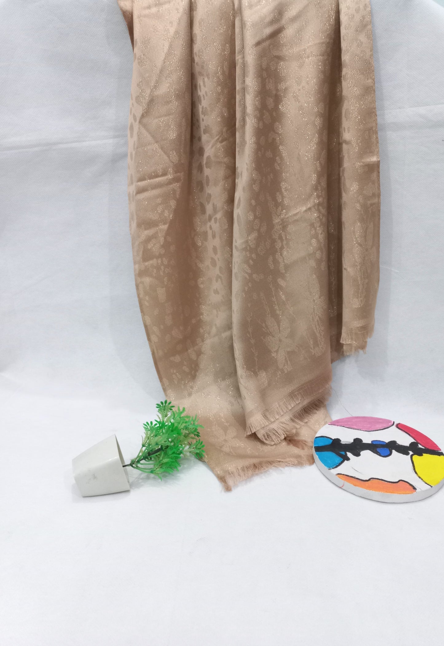 PREMIUM BANARSI SILK HIJAB - GOLDEN