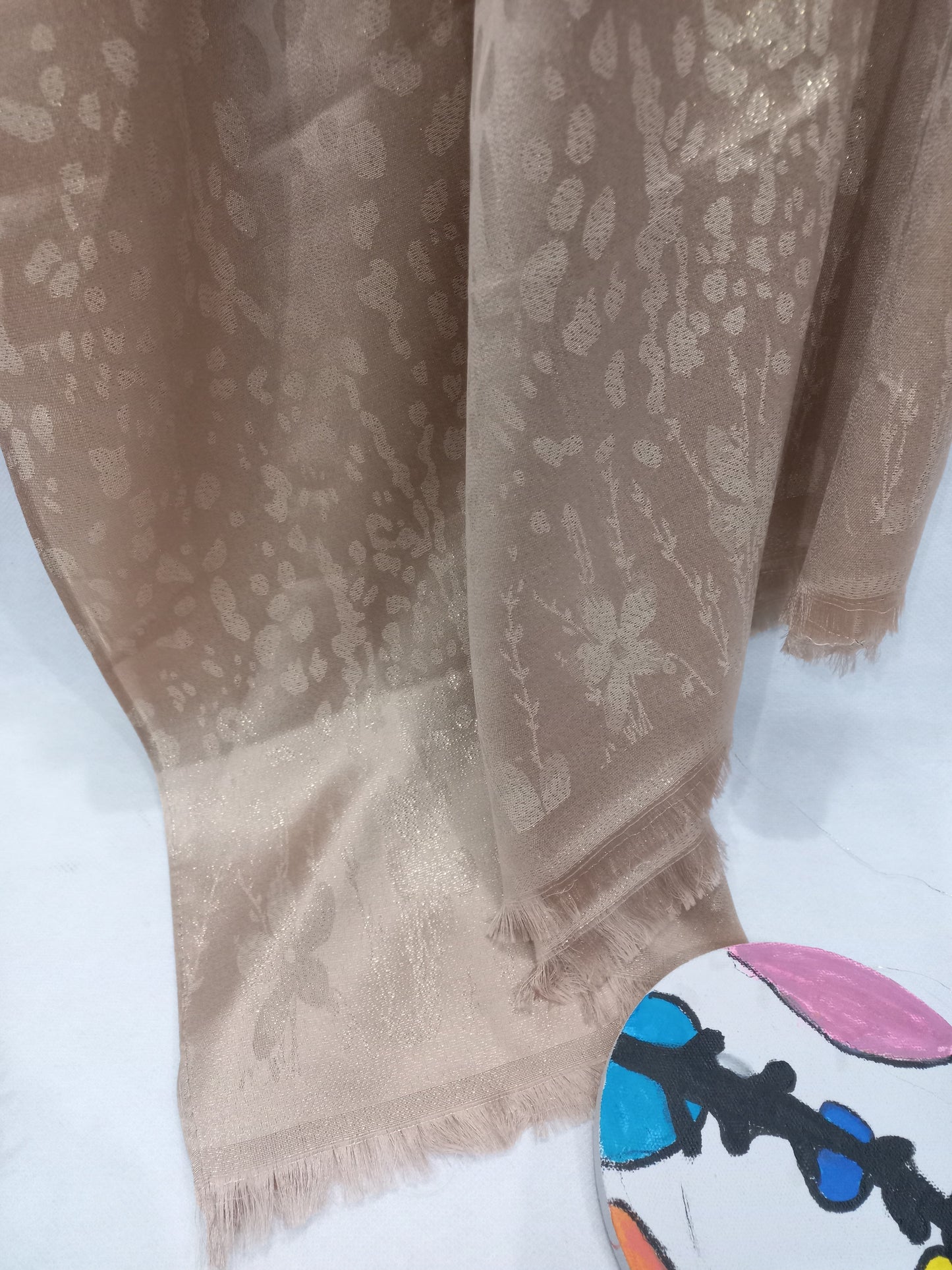 PREMIUM BANARSI SILK HIJAB - GOLDEN