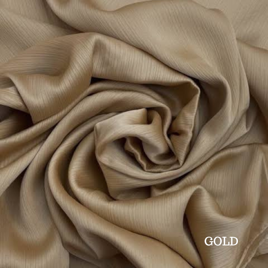 Crinkle silk gold - Cameo Hijabwears