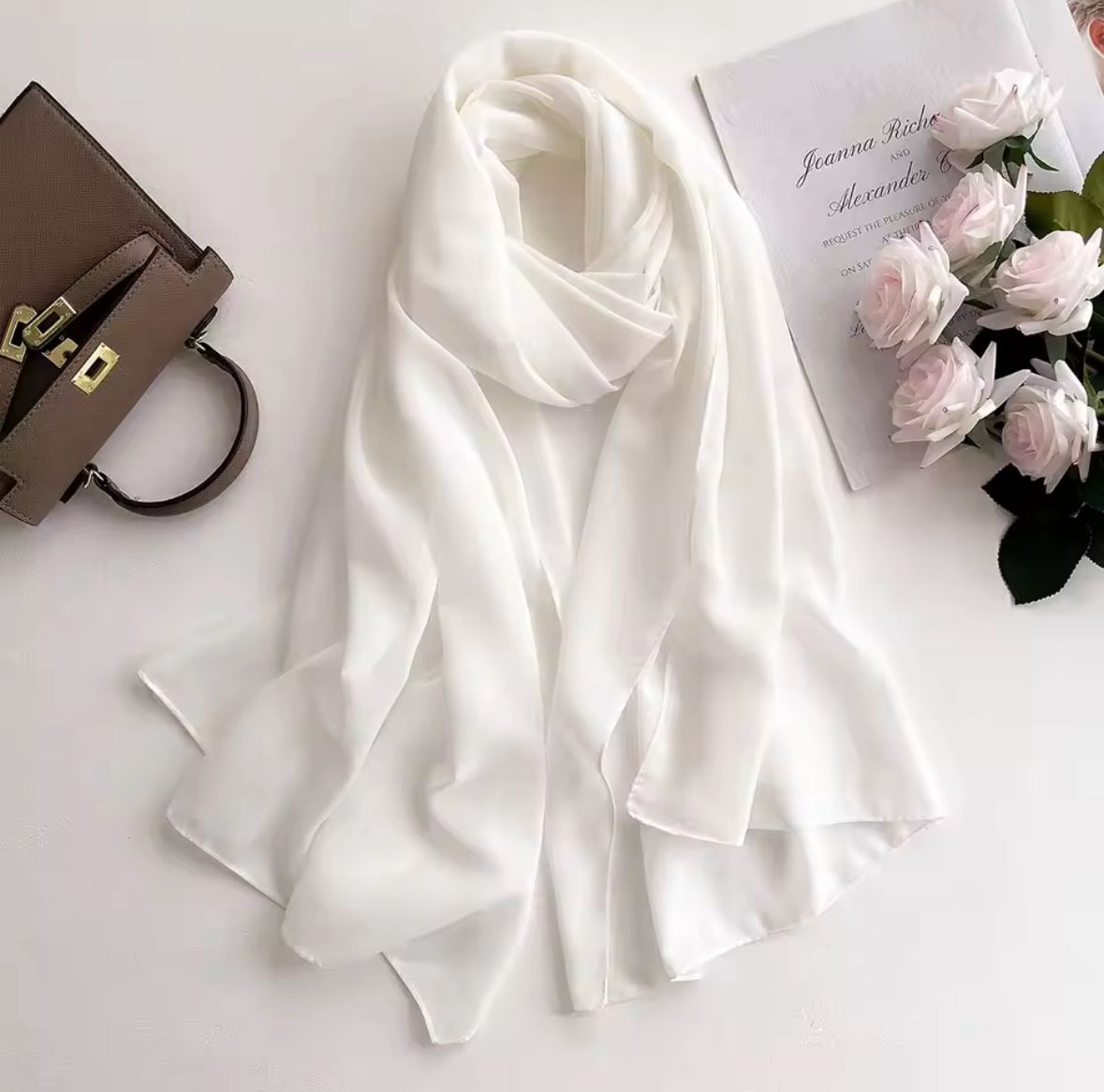 PREMIUM GEORGETTE HIJAB - MILKY WHITE