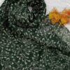 Printed lawn Hijab – Dark Green