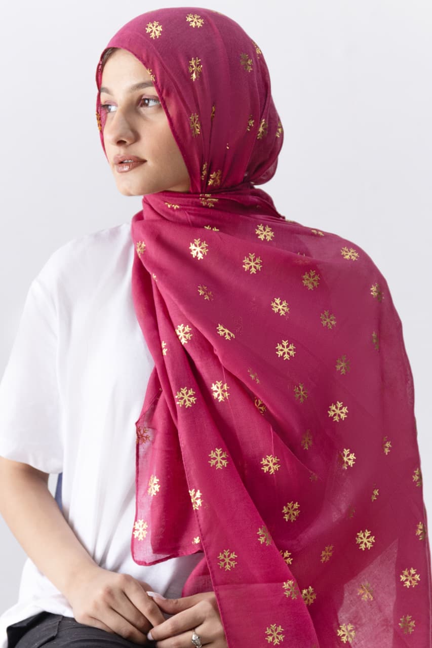 Foil Lawn - Maroon
