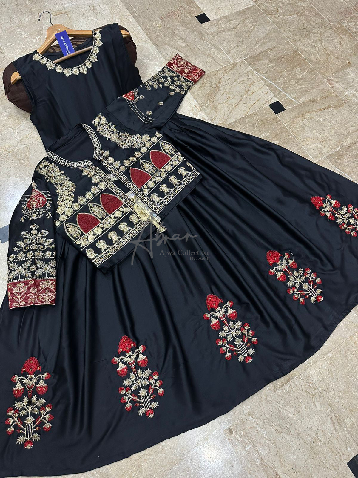 Embroidered Long Maxi