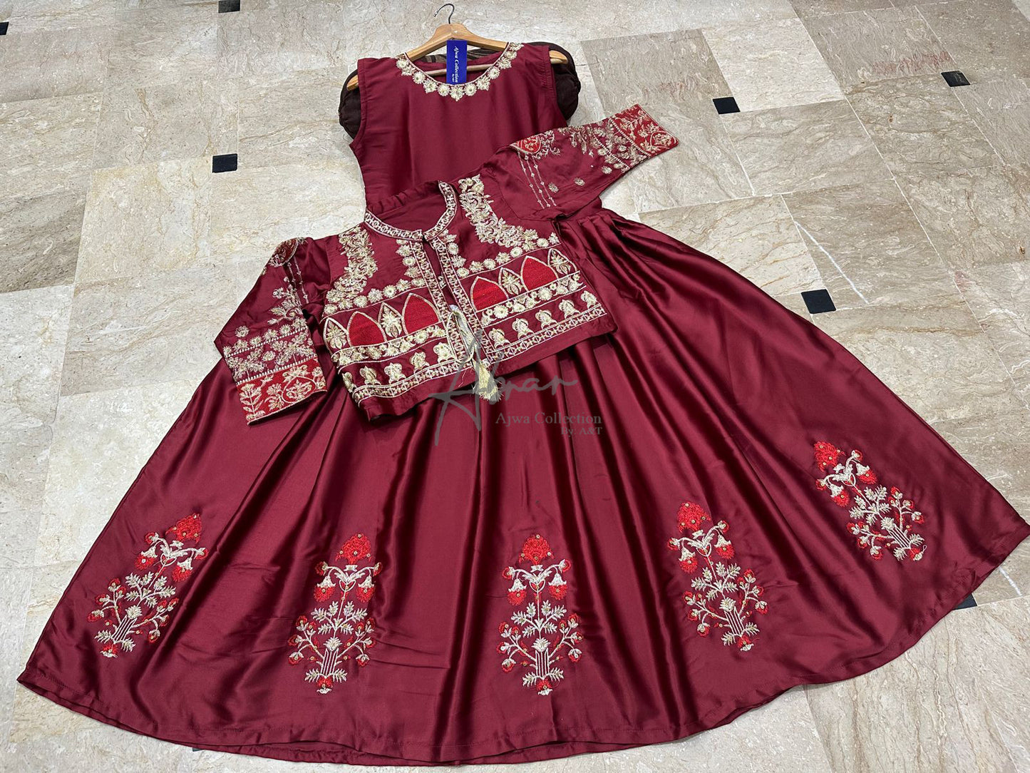 Embroidered Long Maxi