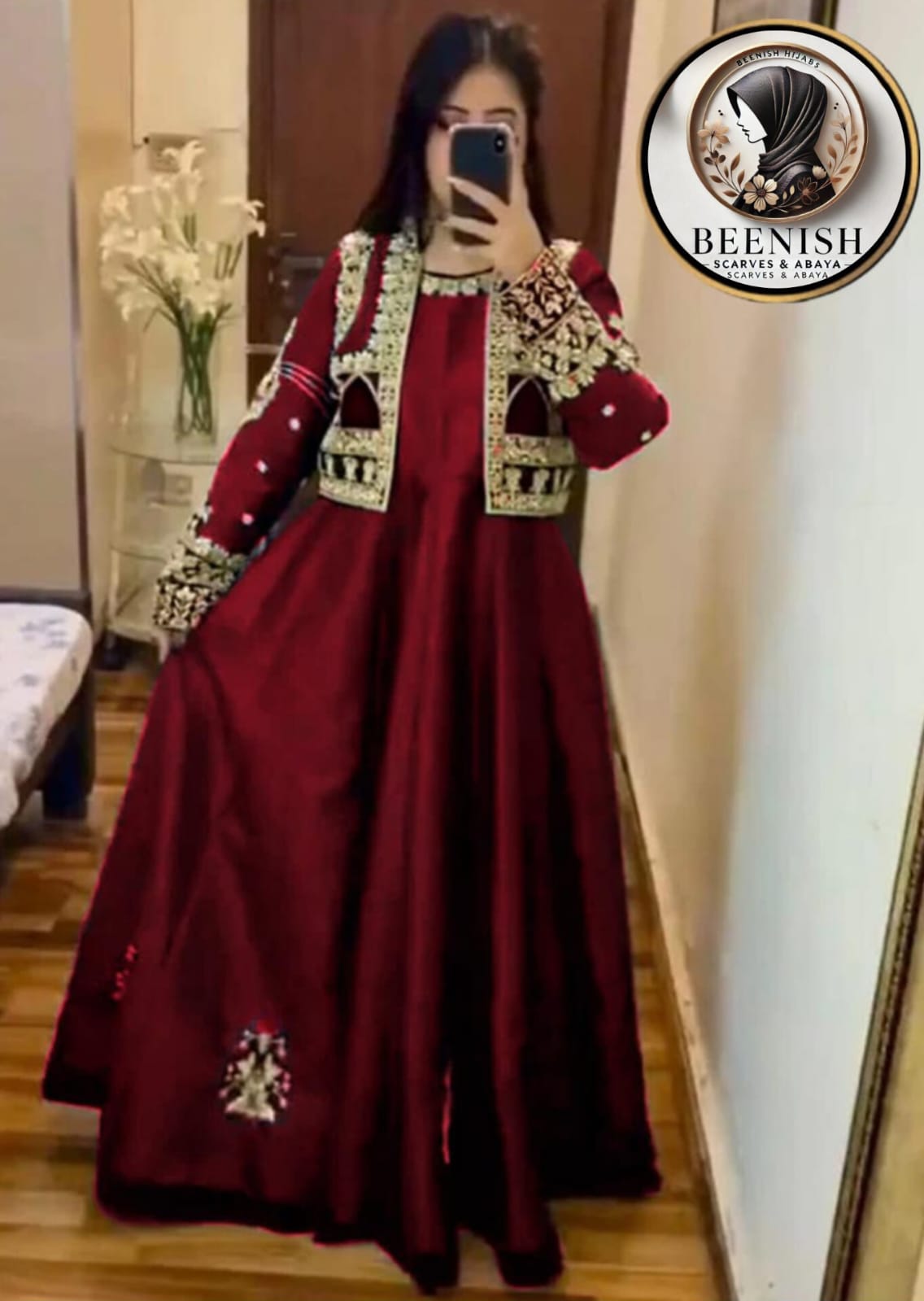 Embroidered Long Maxi