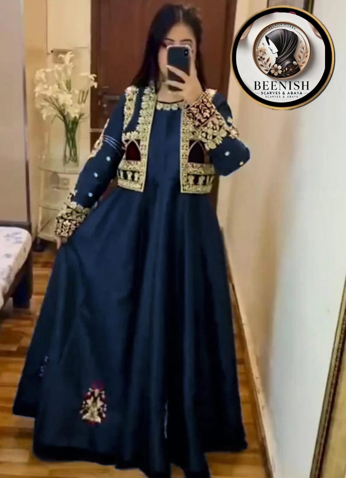 Embroidered Long Maxi