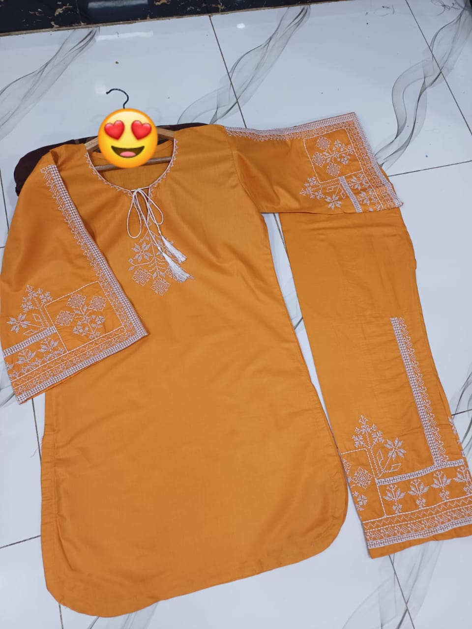 Embroidery shirt With Emb Flapper 2Pcs