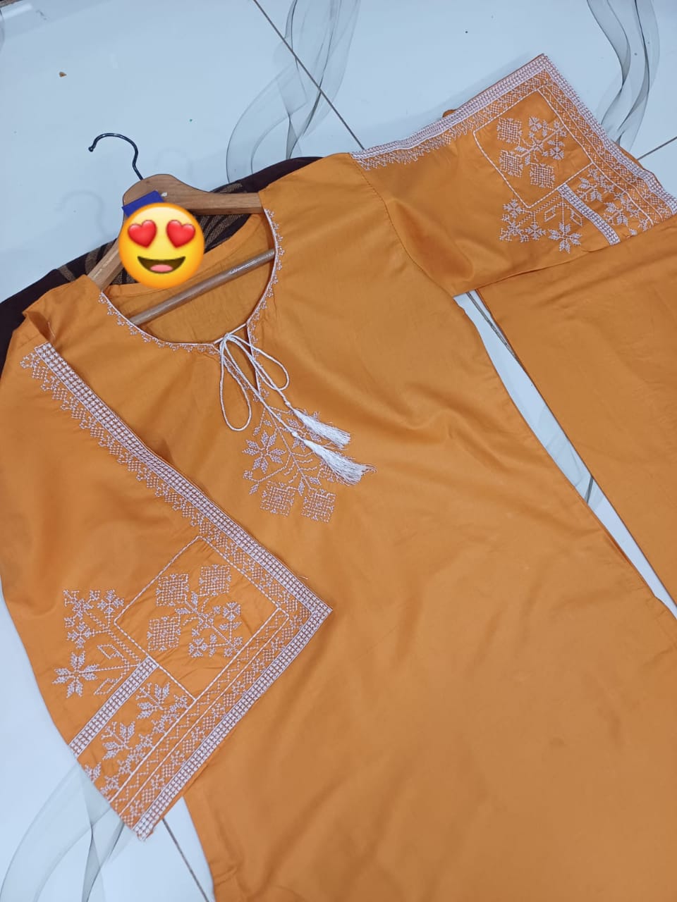 Embroidery shirt With Emb Flapper 2Pcs