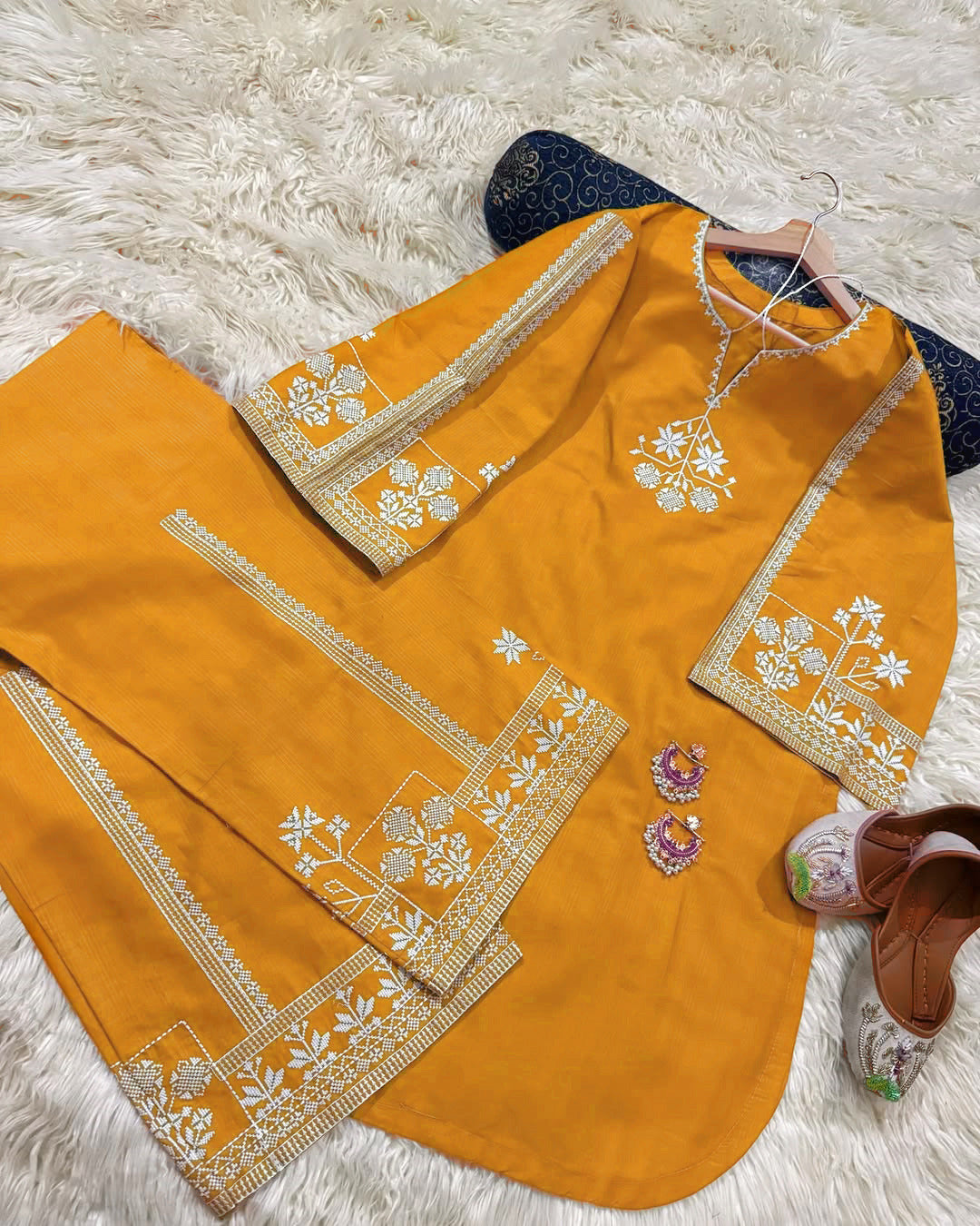 Embroidery shirt With Emb Flapper 2Pcs