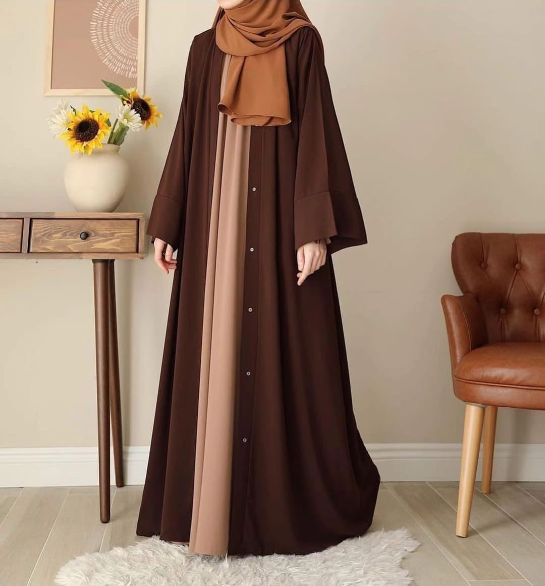 Chocolaty Gown Abaya With Stoller 
