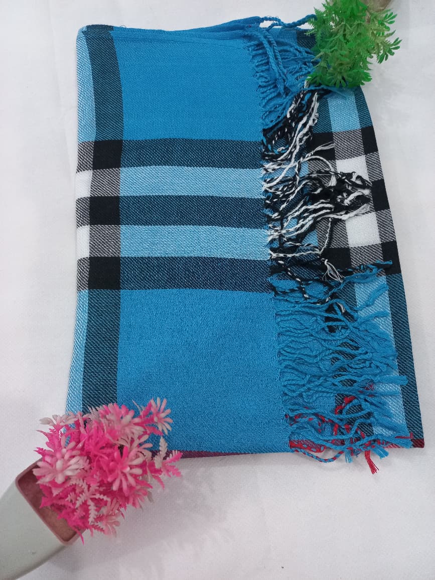 PREMIUM BURBERRY HIJAB - BLUE