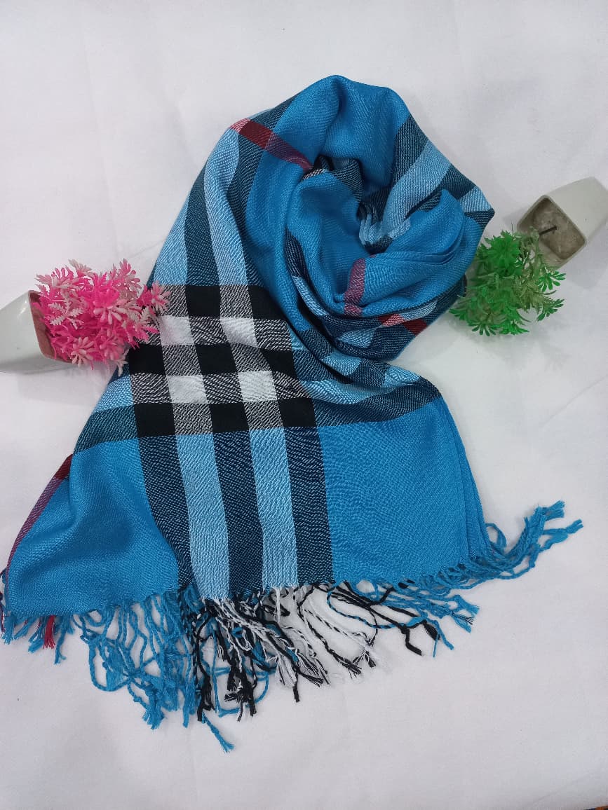 PREMIUM BURBERRY HIJAB - BLUE