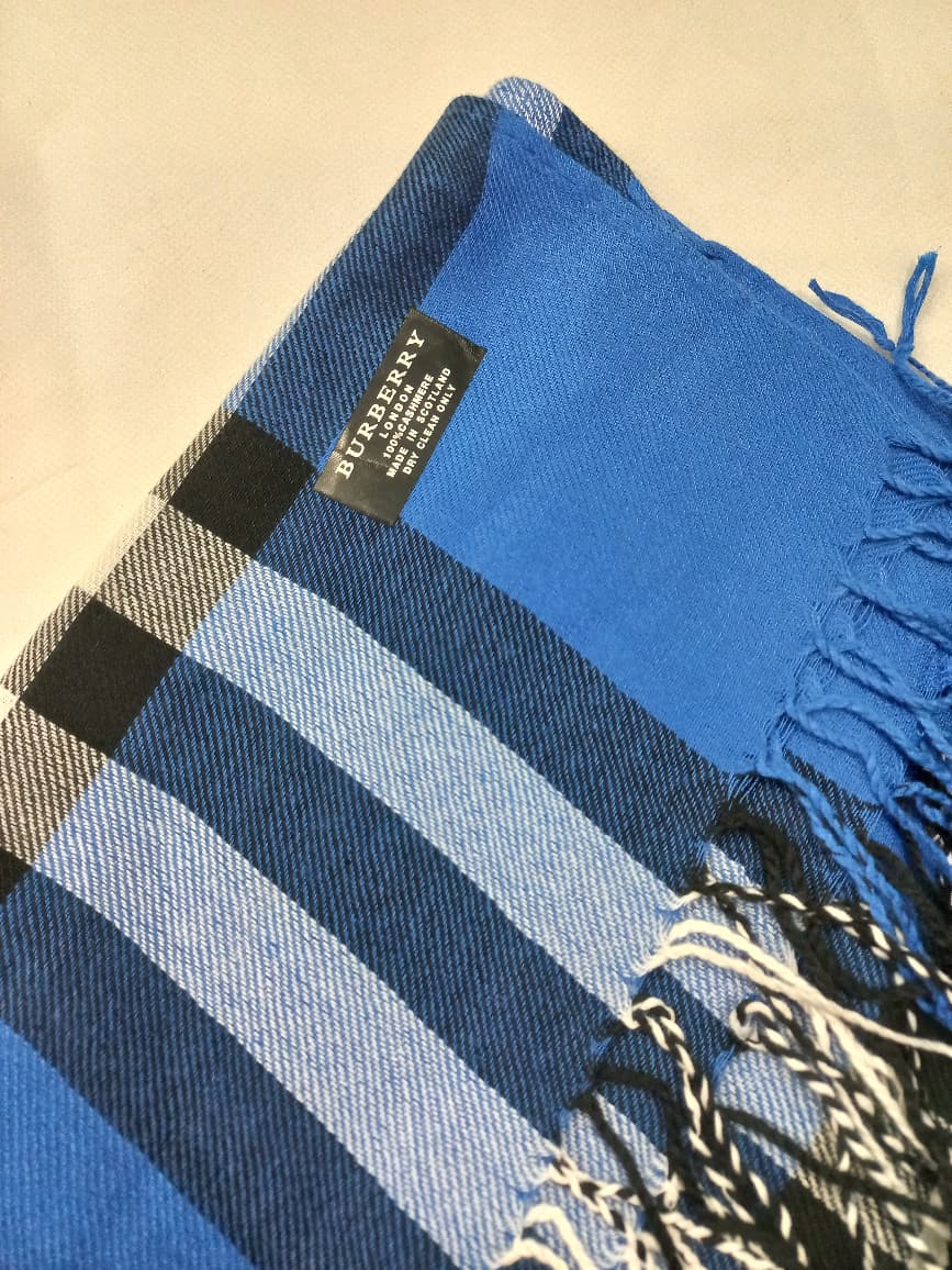 PREMIUM BURBERRY HIJAB - BLUE