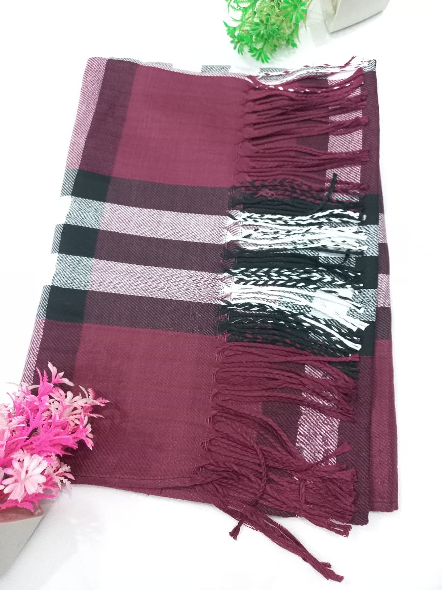 PREMIUM BURBERRY HIJAB - MAROON