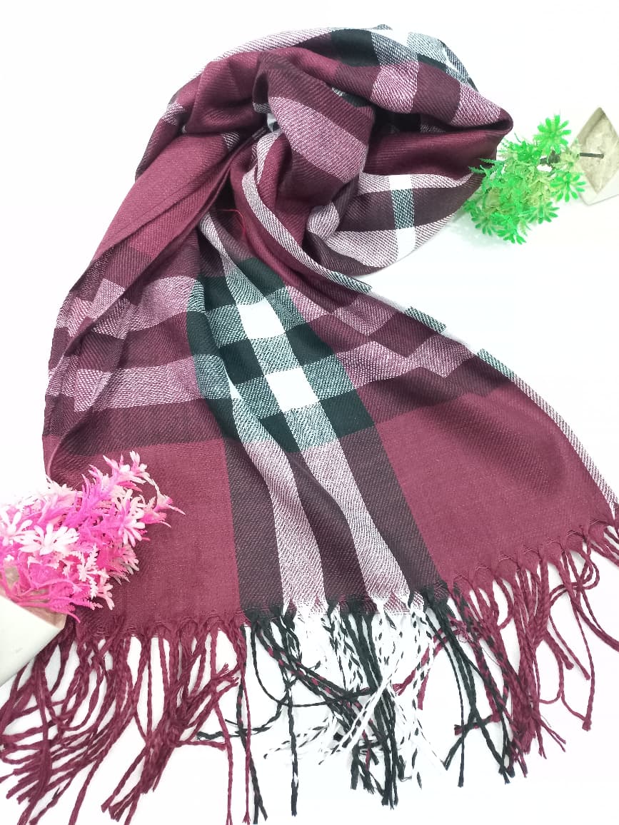PREMIUM BURBERRY HIJAB - MAROON
