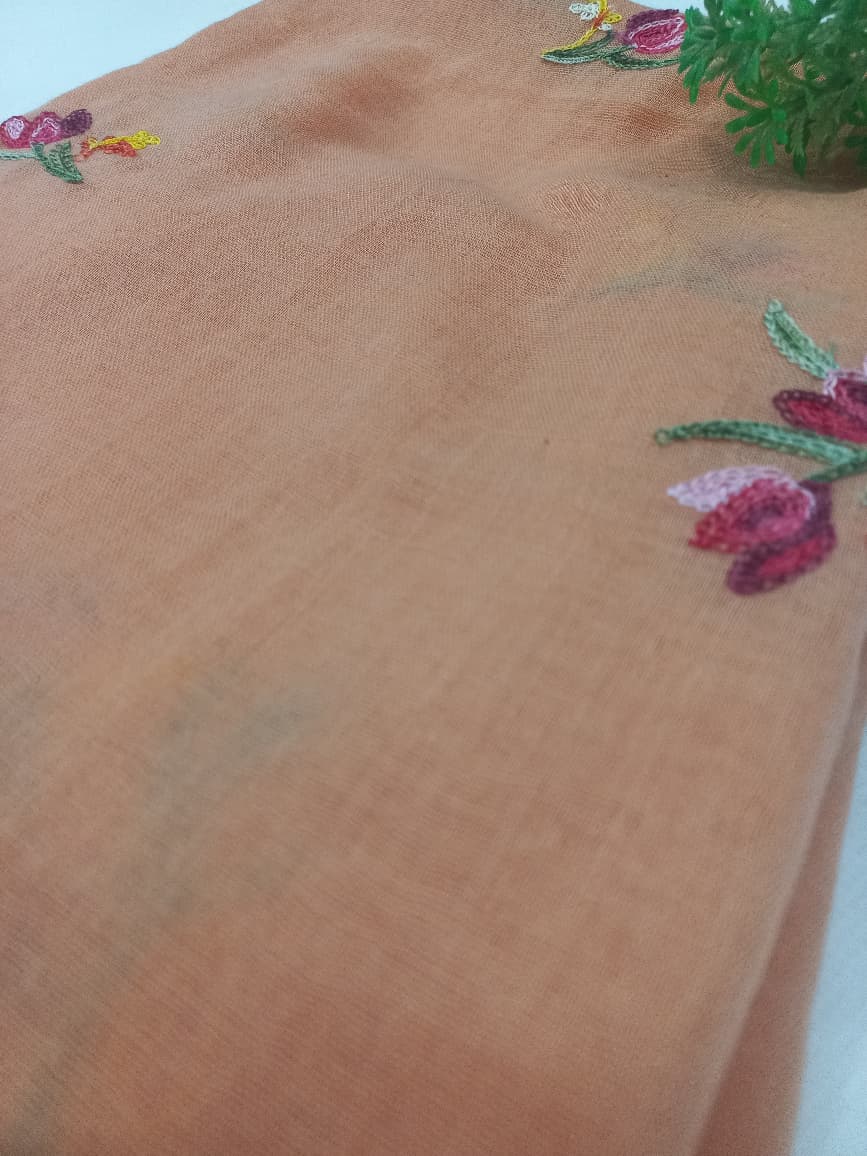 EMBROIDERED FLOWER HIJAB - PEECH