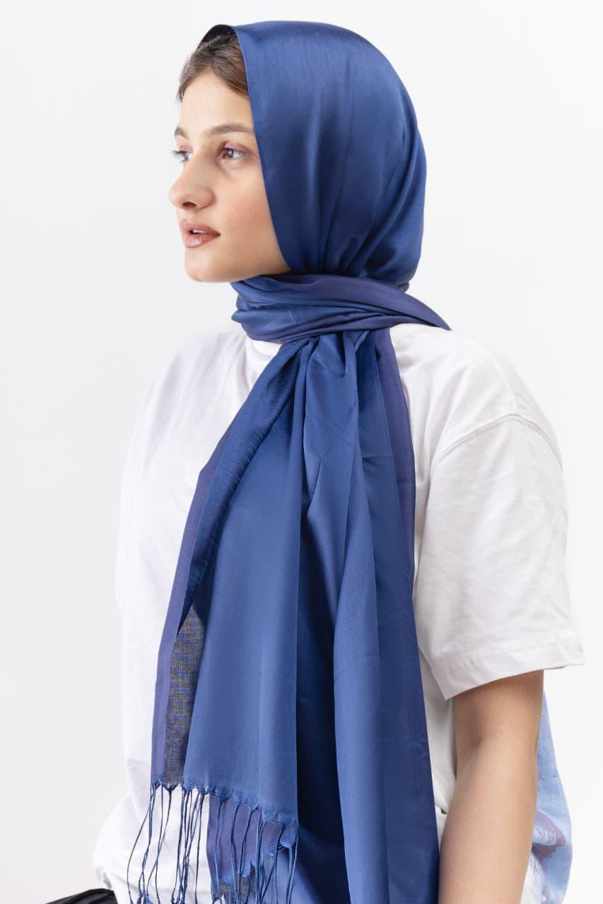 Dual Tone silk - Navy Blue