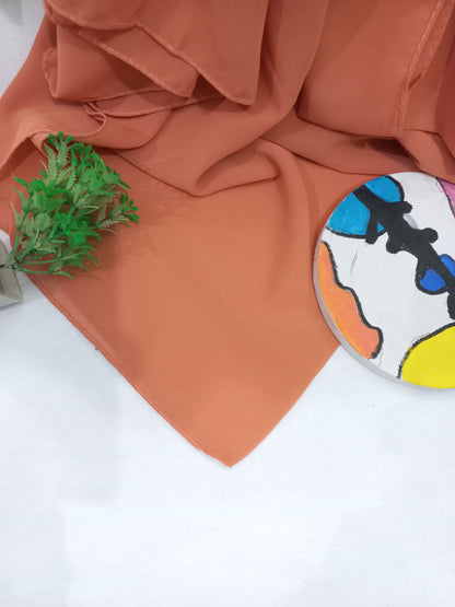 PREMIUM GEORGETTE HIJAB-DARK PEECH