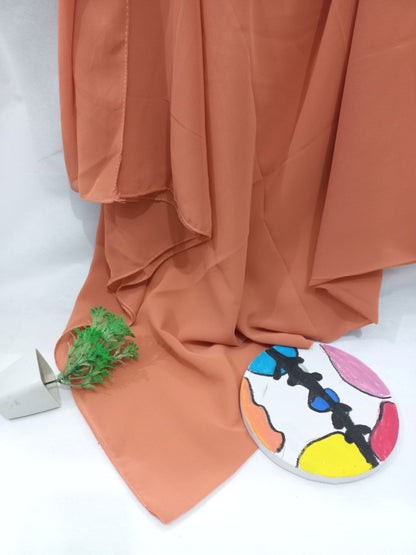 PREMIUM GEORGETTE HIJAB-DARK PEECH
