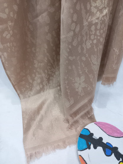 PREMIUM BANARSI SILK HIJAB - GOLDEN