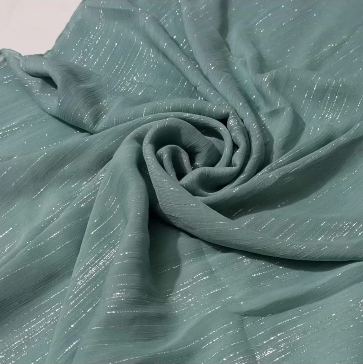 Zari Georgete - Aqua Green