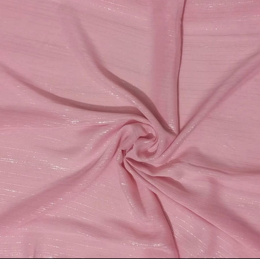 Zari Georgete - Sandy Pink