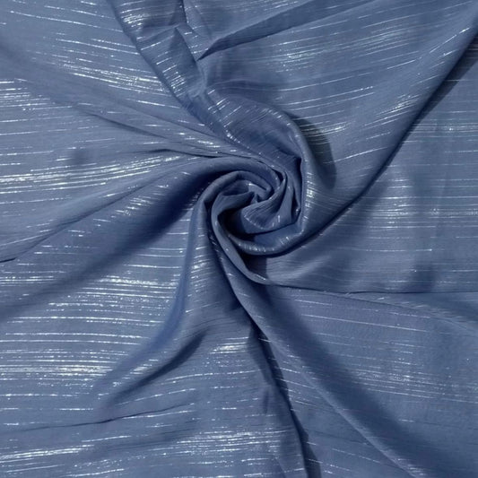 Zari Georgette - Dusty Blue