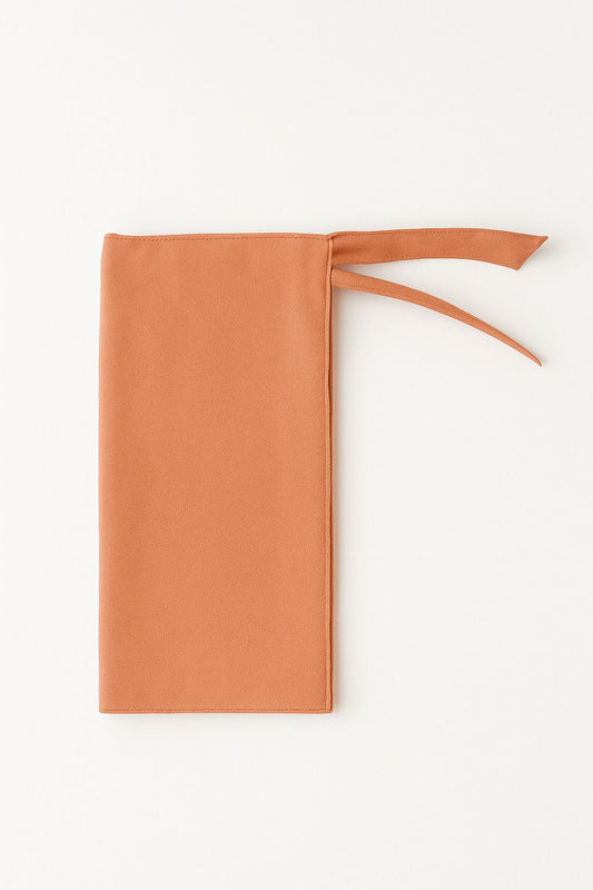 Tie Back Half Niqab - Soft Melon