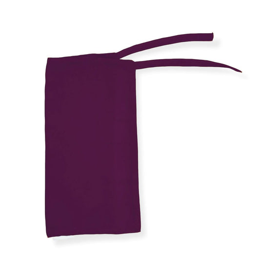 Tie Back Half Niqab - Egg Plant