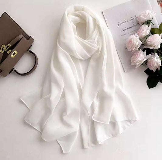 PREMIUM GEORGETTE HIJAB - MILKY WHITE