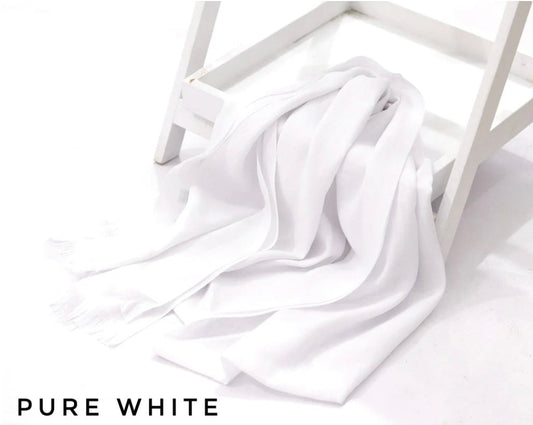 Turkish Lawn Pure White - Cameo Hijabwears