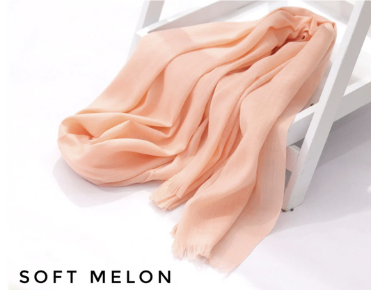 Turkish Lawn Soft Melon - Cameo Hijabwears