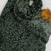 Printed lawn Hijab – Dark Green
