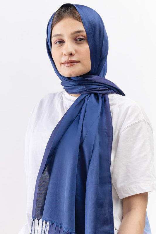 Dual Tone silk - Navy Blue