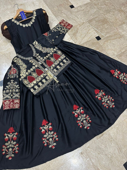 Embroidered Long Maxi