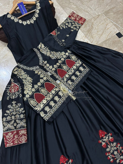 Embroidered Long Maxi