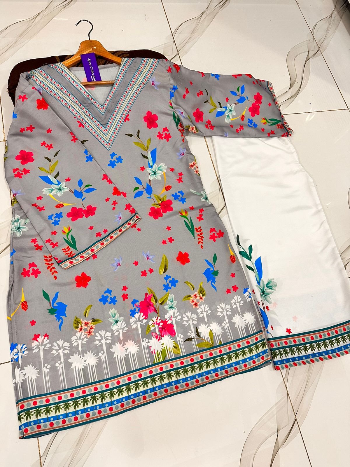 NEW COLOURS STITCHED PRINTED DRESS ❤