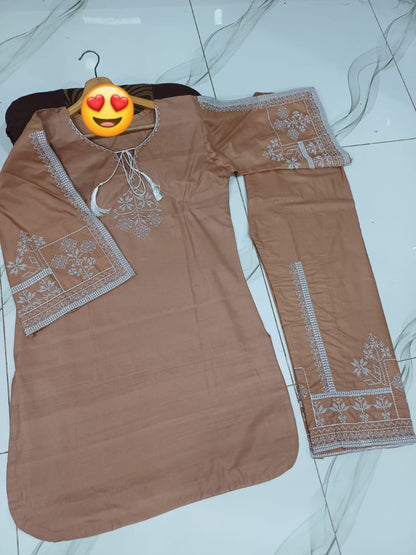 Embroidery shirt With Emb Flapper 2Pcs