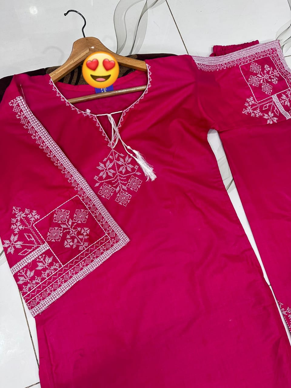 Embroidery shirt With Emb Flapper 2Pcs