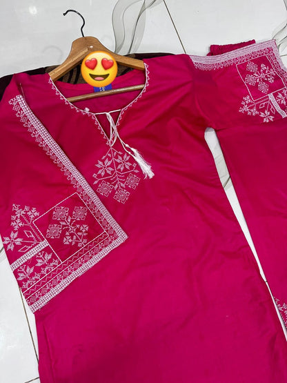 Embroidery shirt With Emb Flapper 2Pcs