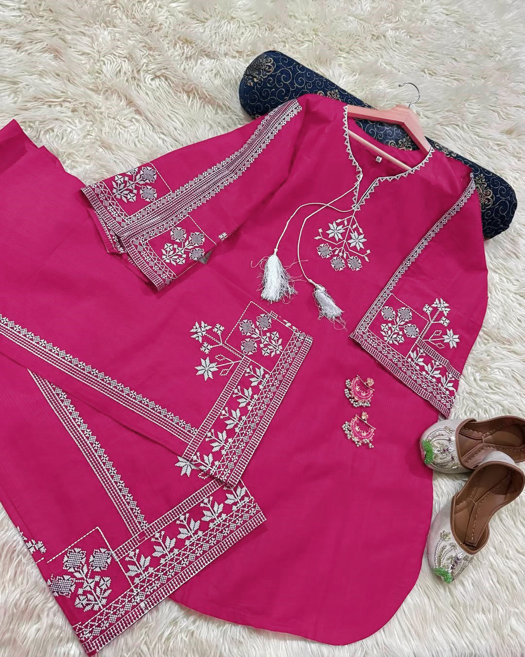 Embroidery shirt With Emb Flapper 2Pcs