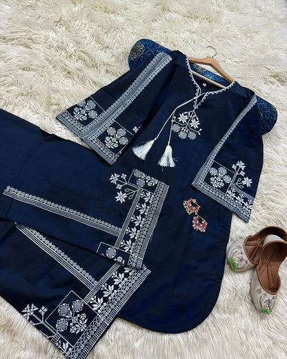 Embroidery shirt With Emb Flapper 2Pcs