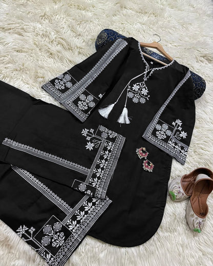 Embroidery shirt With Emb Flapper 2Pcs