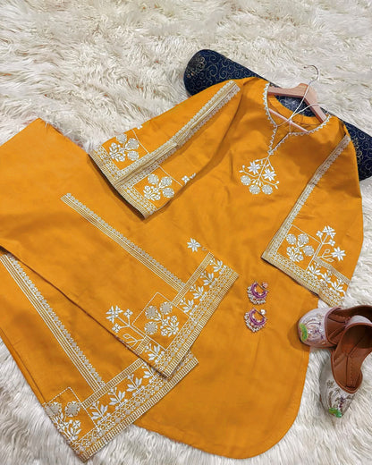 Embroidery shirt With Emb Flapper 2Pcs
