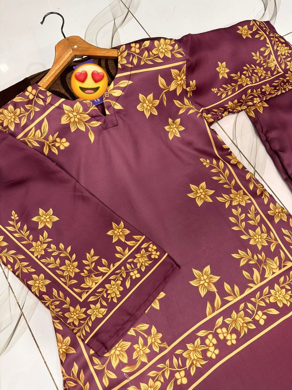 Digital Printed Shamose Silk Cord Set 2Pcs