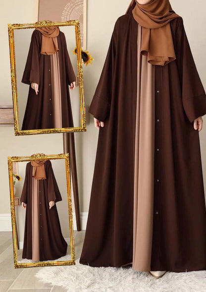 Chocolaty Gown Abaya With Stoller&nbsp;