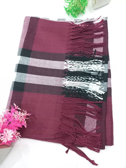 PREMIUM BURBERRY HIJAB - MAROON