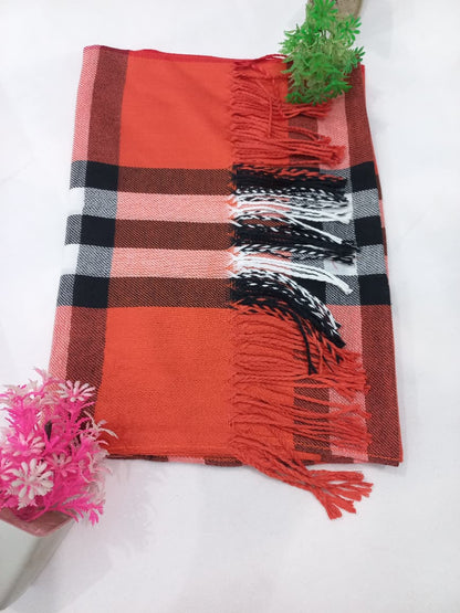 PREMIUM BURBERRY HIJAB - RUST ORANGE