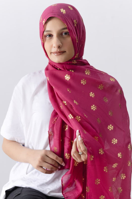 Foil Lawn - Maroon